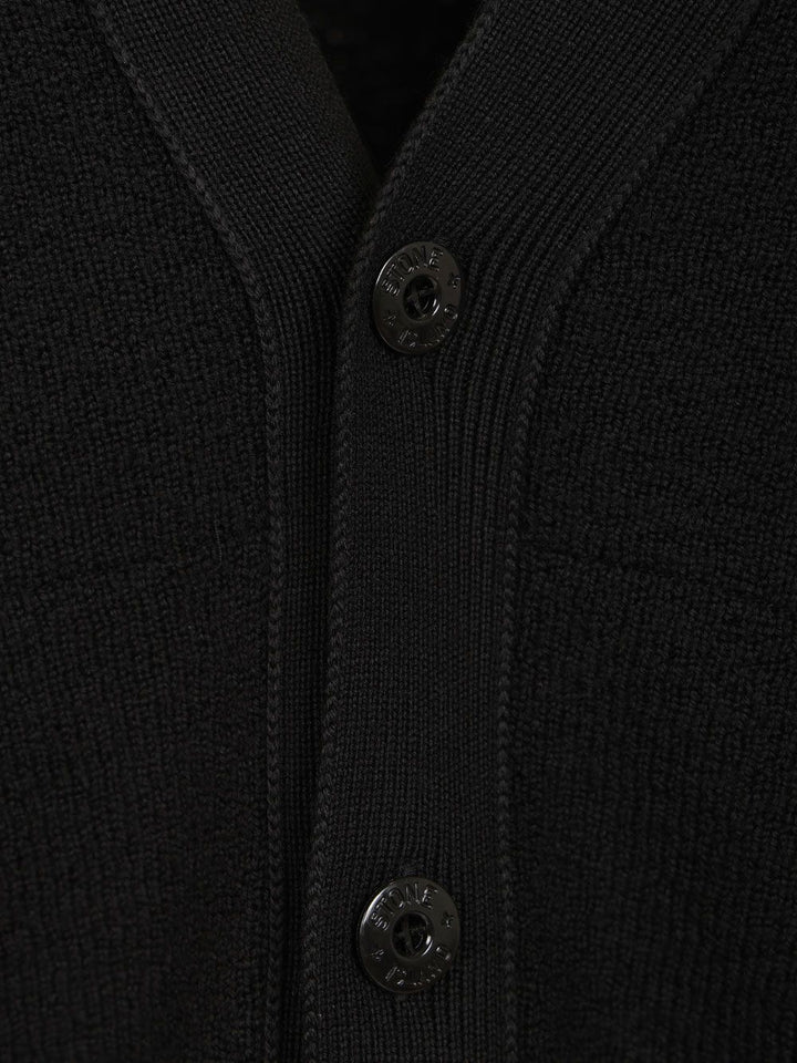 Stone Island Textured Stitch Pure Rws Wool Knitwear - Black | 0b5a3c1c17cedbe15a2b468e0c498c0a9216954d