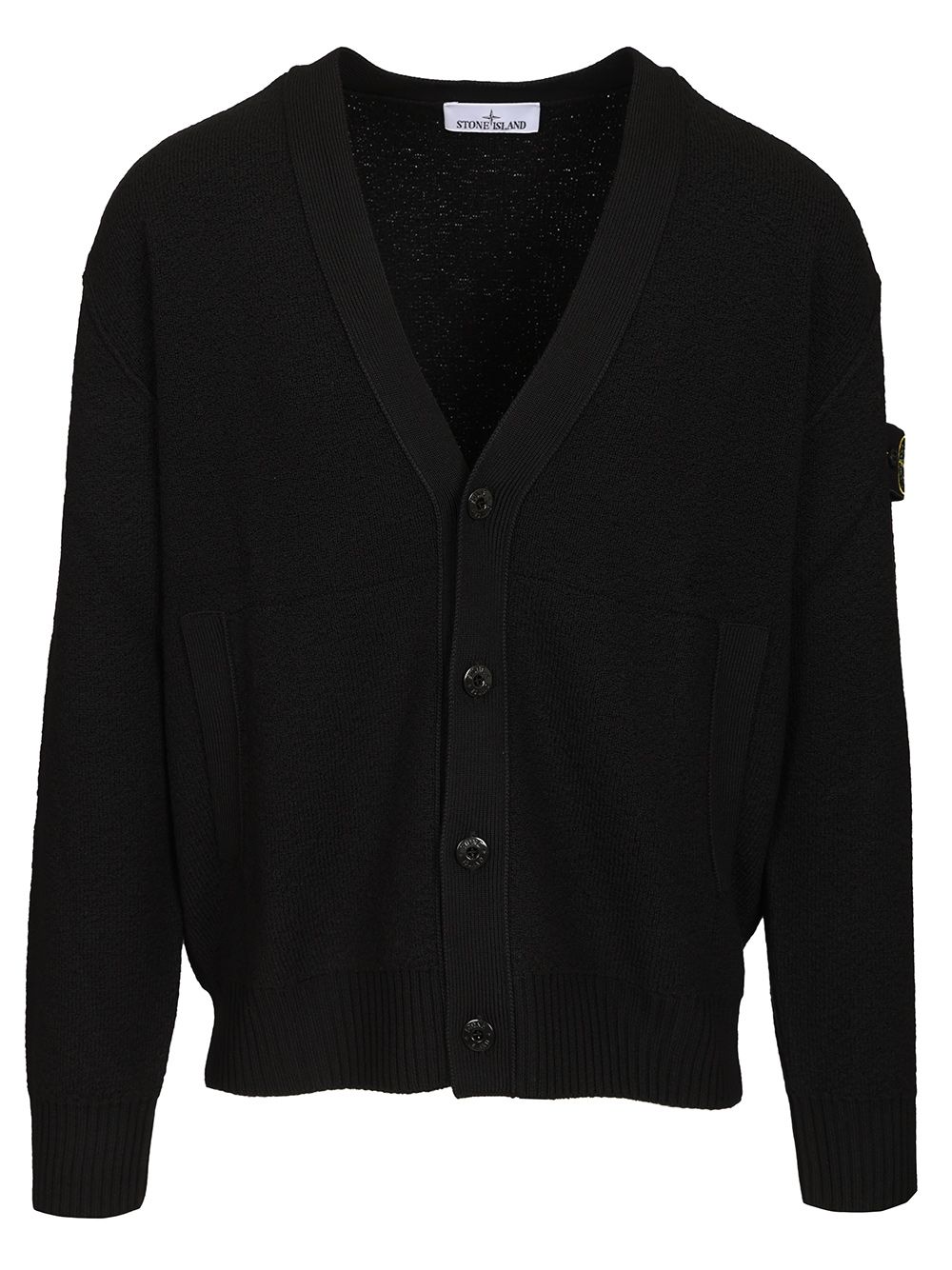 Stone Island Textured Stitch Pure Rws Wool Knitwear - Black | 67dac98fa5463d72a06fffdc0ec7ca7e3174bfbd