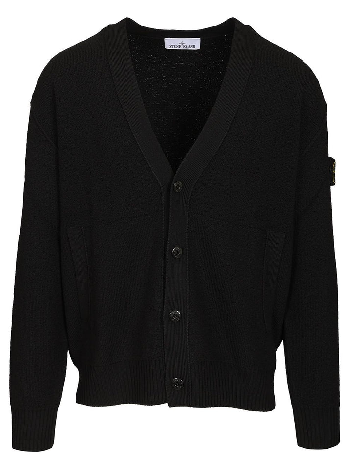 Stone Island Textured Stitch Pure Rws Wool Knitwear - Black | 67dac98fa5463d72a06fffdc0ec7ca7e3174bfbd