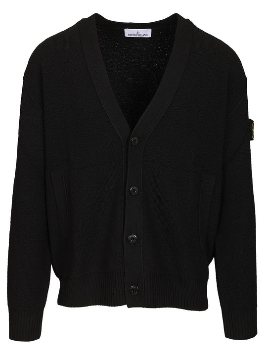 V-Neck Cardigan Knitwear Black