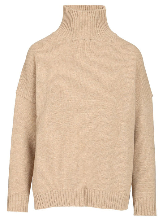 Borgia Wool Turtleneck Oversize Knit Knitwear Beige