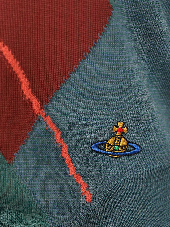 Vivienne Westwood Argyle Wool And Cotton Sweater Knitwear - Multicolor | f1c34c208ea4b8e9a175cf4968577202747171aa