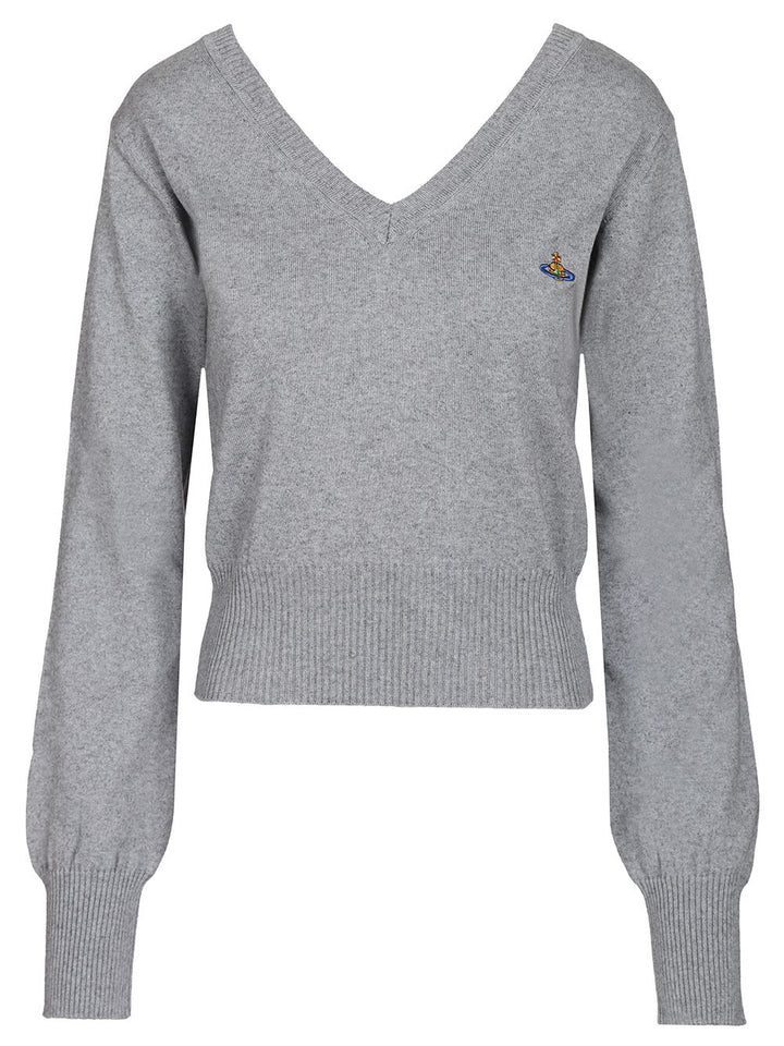 Vivienne Westwood Beatrice V-Neck Knitwear - Grey | 3f7e8992b8cd82160b13f91a34d4914eb32a0170