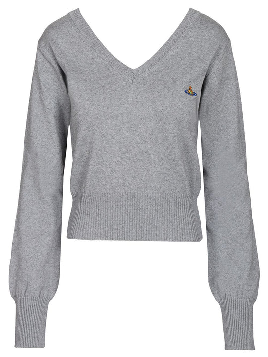 Beatrice Cotton And Cashmere Sweater Knitwear Grey