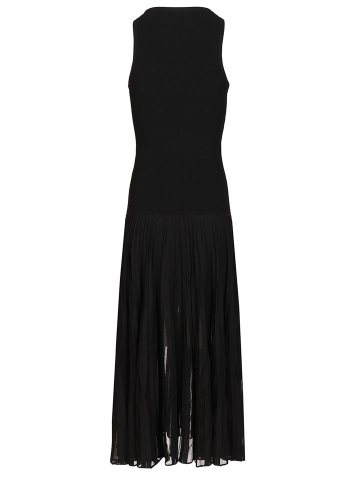 AlaÏA Pleated Sheer Dress Dresses - Black | 6b3d364ad4ff7534390a273c3c2f40679170c989