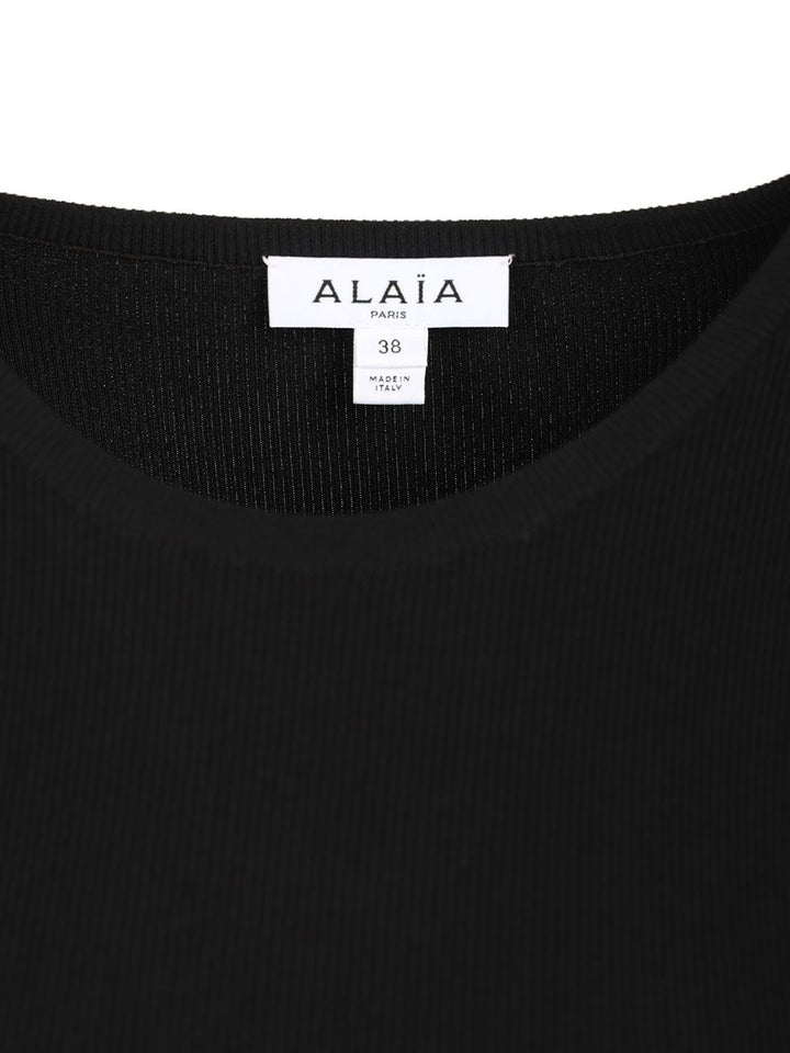 AlaÏA Pleated Sheer Dress Dresses - Black | d0baf01d18daedc5477b91ca44f195d508751f59
