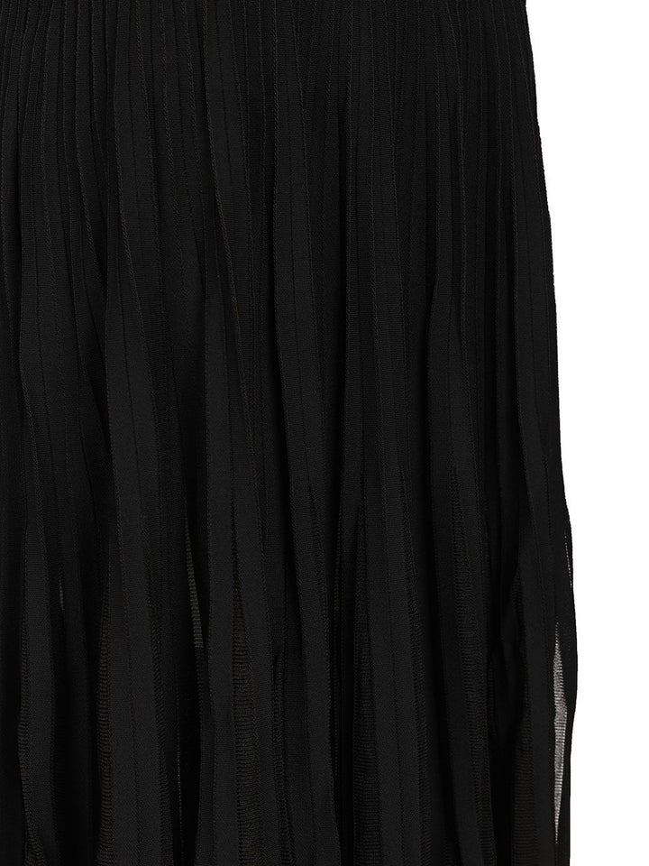 AlaÏA Pleated Sheer Dress Dresses - Black | f8cc26760f15affe61ce9eefb2421bec733800e3