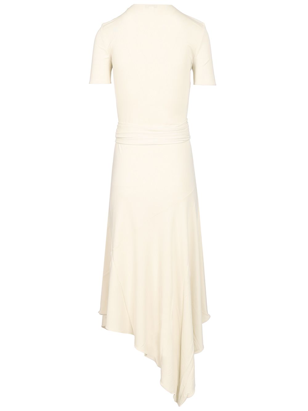 AlaÏA Jersey Dress With Belt Dresses - White | 29f9e47401d16b4d5d32dba14020ec175de6af10