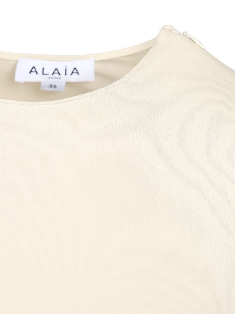 AlaÏA Jersey Dress With Belt Dresses - White | f1f32bd771715afeb17ecf641274c131cba98bcd