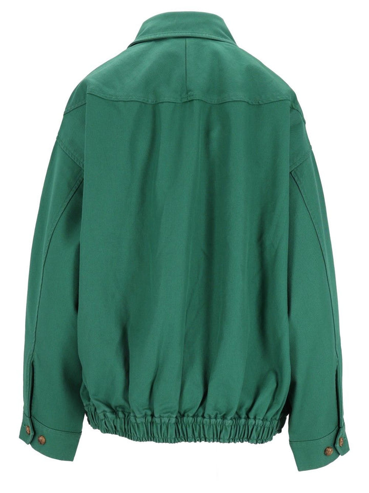 Polo Ralph Lauren Oversized Cotton Windbreaker Jackets - Green | f04fbe631604a16c1a1df928b99d6d249523da54