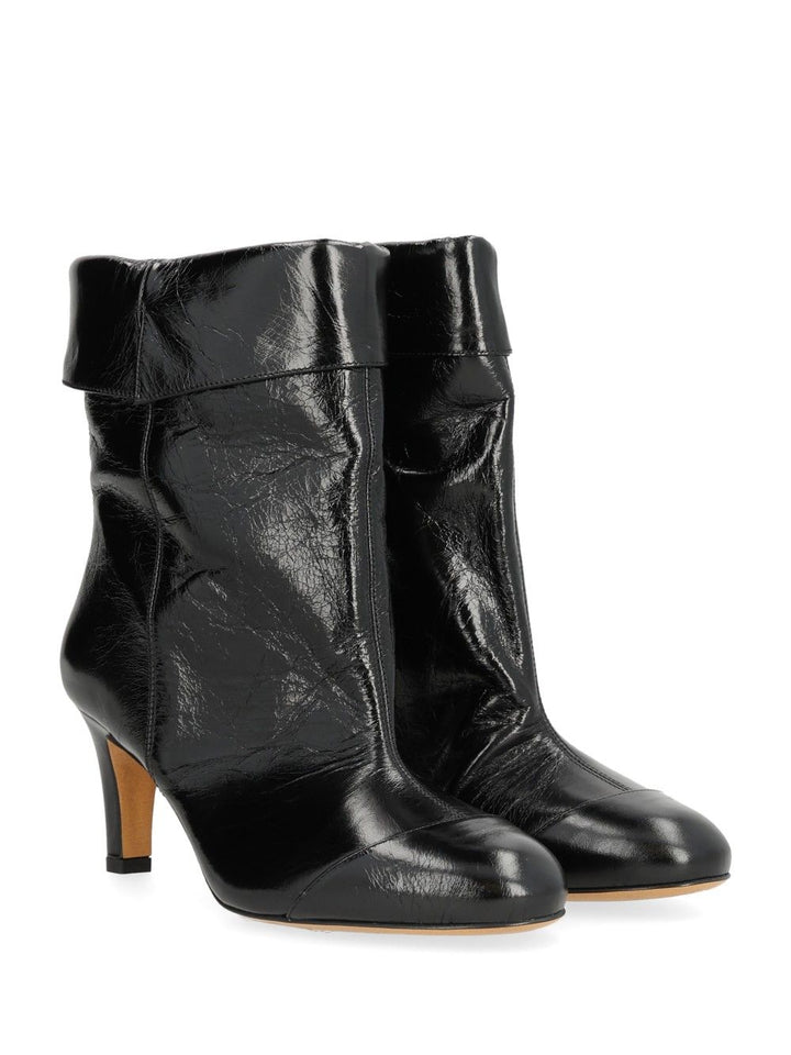 Isabel Marant Eldra Leather Ankle Boots - Black | ee256ec6231a05e9e66a439c44b8a641195bc36a