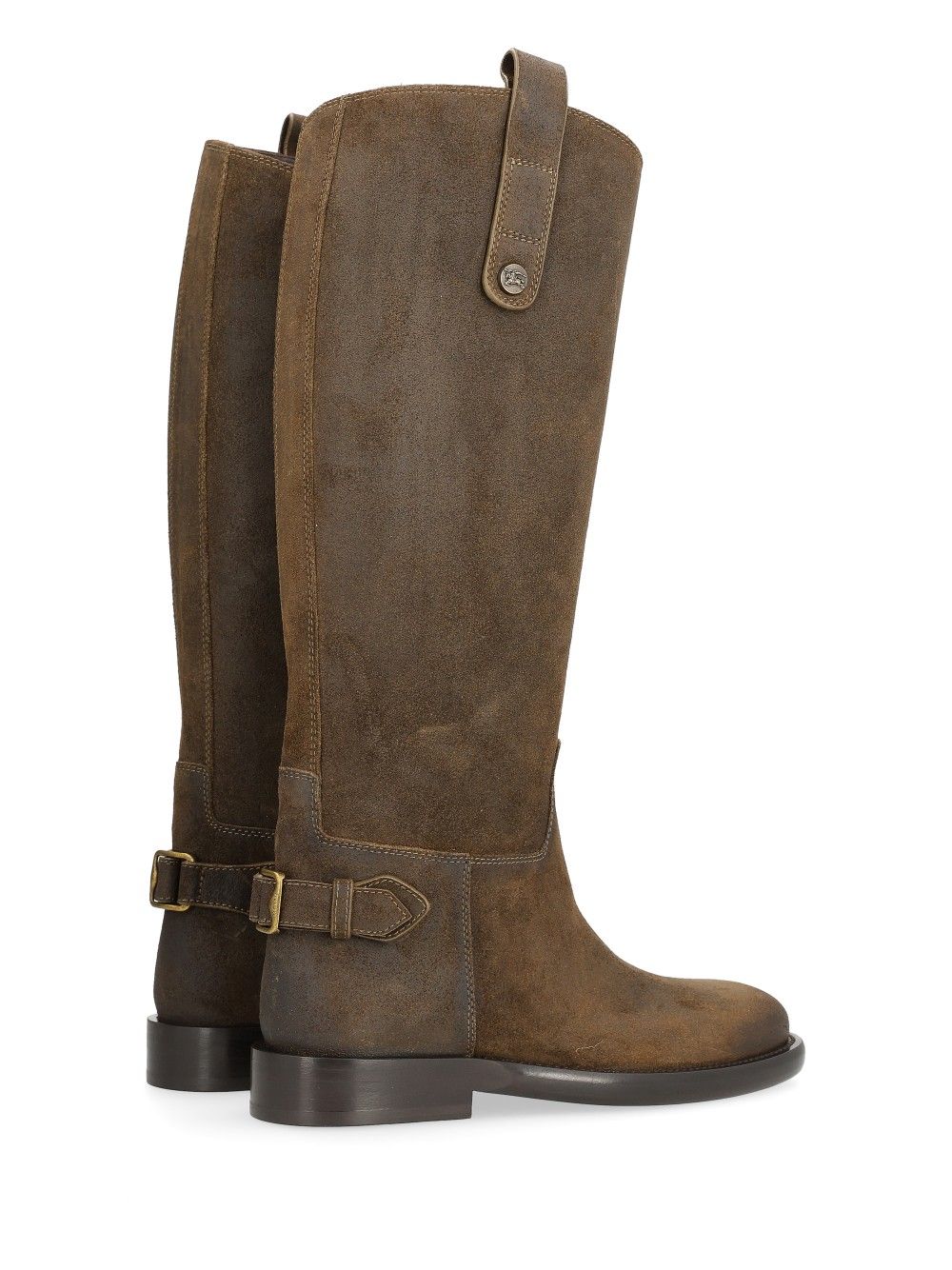 Burberry Cavalier Suede Boots - Brown | e1c8d73f1a48bc0b18535e4efe1b8e4aa8de25ad