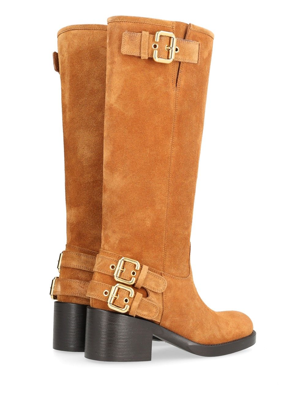Chloe' Dakota Suede Biker Boots - Brown | aedc2e95ec74606ea194a567013ee7f2ff216a3f