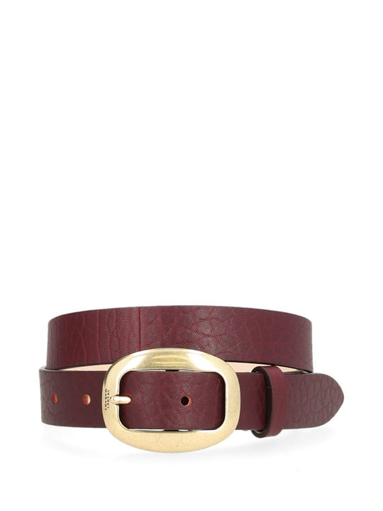 Dara Leather Belt Belts Bordeaux