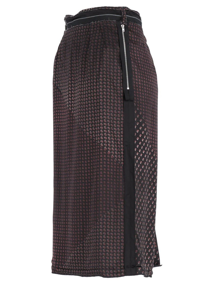 Maison Margiela Paisley Print Midi Skirt Skirts - Black | d0f8d272028934314e67f1aaa5460a4821a84ff0