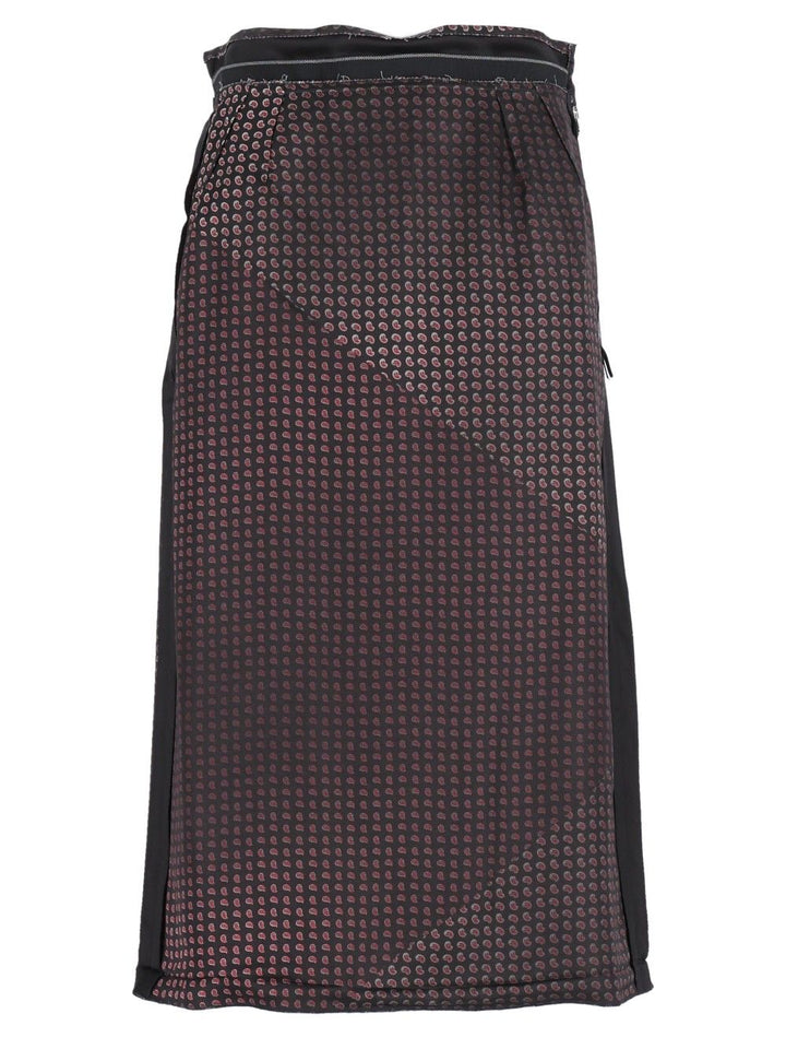 Maison Margiela Paisley Print Midi Skirt Skirts - Black | 9583e64be330c6c626ccc6fdf99977b13c76bf78