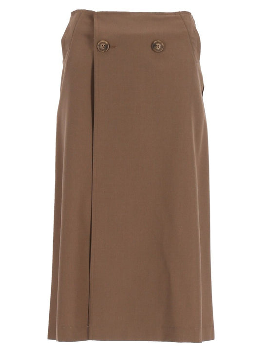 Wrap Skirt Skirts Brown
