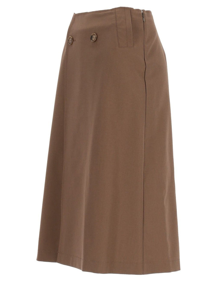 Mm6 Maison Margiela Midi Skirt Skirts - Brown | 2ef7e03aac48888008e3d3705be786cbbc2fc590
