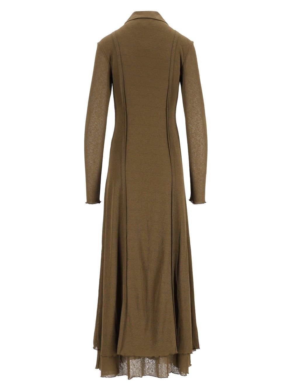 Ganni Long Gauze Dress Dresses - Green | bc4cfdcceb34539963e6e16c9f1f0b23affa05f3
