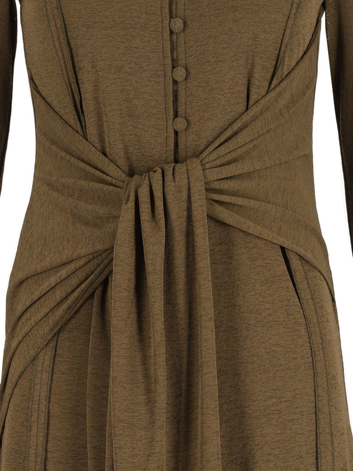 Ganni Long Gauze Dress Dresses - Green | 31c3364cd35106c62367d964c28c42eaae2832d4
