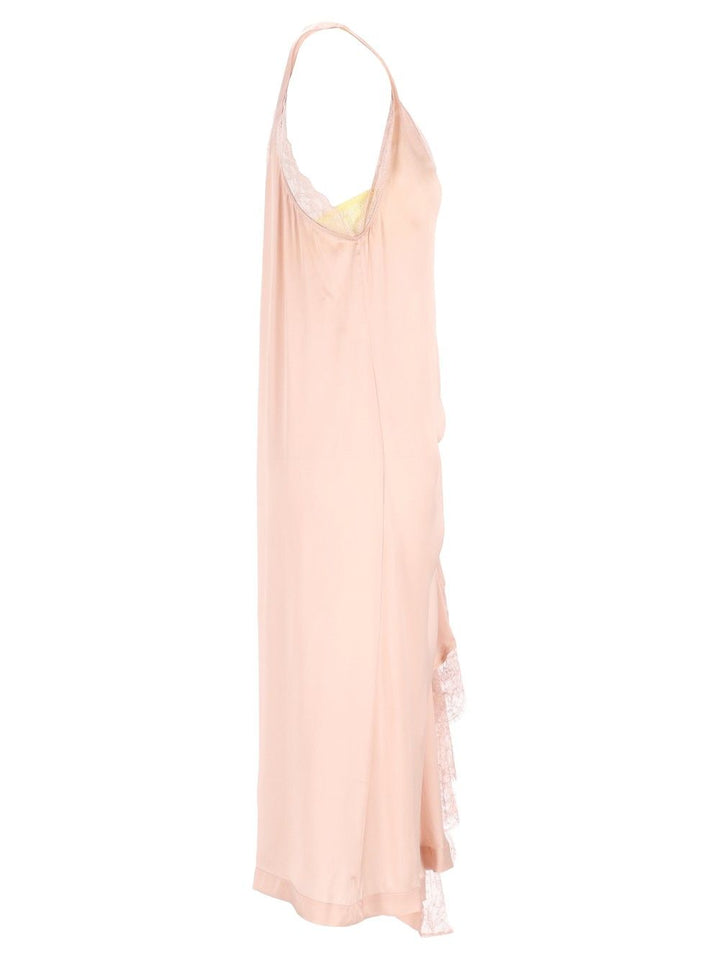 Maison Margiela Midi Lace Slip Dress Dresses - Rose | ce2b90e672fe4ba5899d39f16afdee7e23ee8047