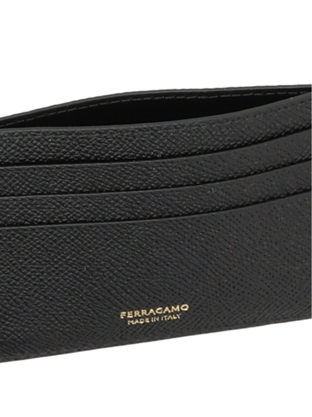 Ferragamo Gancini Credit Card Holder Wallets - Black | ba26aadbc689c28888b092d9eabfa47c29fbffaf