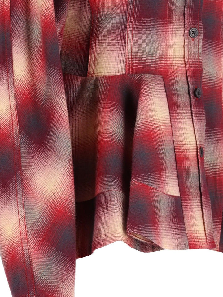 Ganni Red Checked Flannel Shirt Shirts - Red | c48069d576bbdd185ba7d8ab4945f4e7122e3da2
