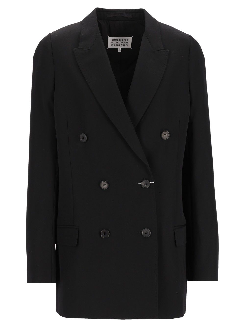 Maison Margiela Double-Breasted Blazer Jackets - Black | 6a542092c088307d785cc1b5f65b919090f18e02