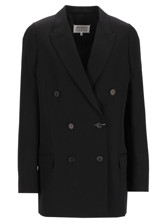 Double-Breasted Blazer Jackets Black