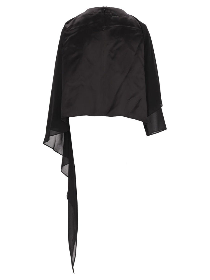 Mm6 Maison Margiela Long-Sleeved Top Tops - Black | fa5b2eb8bfc10ad2f7c52afc660f7eddcaa8a55a