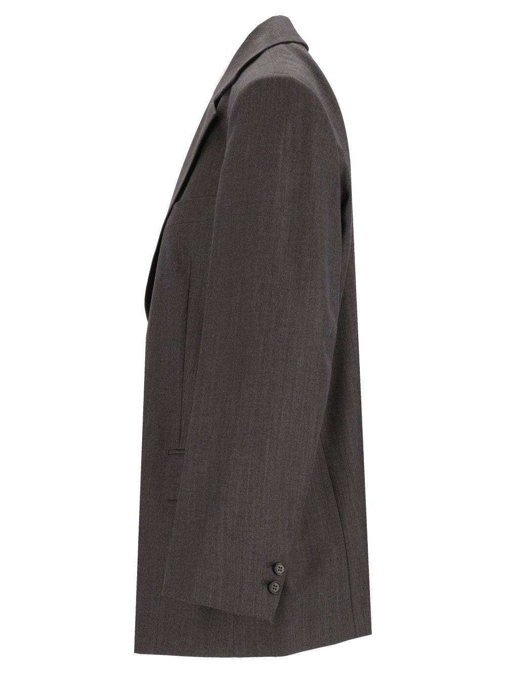 Mm6 Maison Margiela Single-Breasted Jacket Jackets - Grey | a4c5147ebcace631bf4e5f2f3616e401678867bb