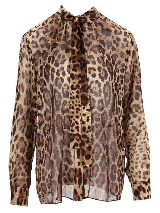 Leopard Print Chiffon Shirt Shirts Animalier