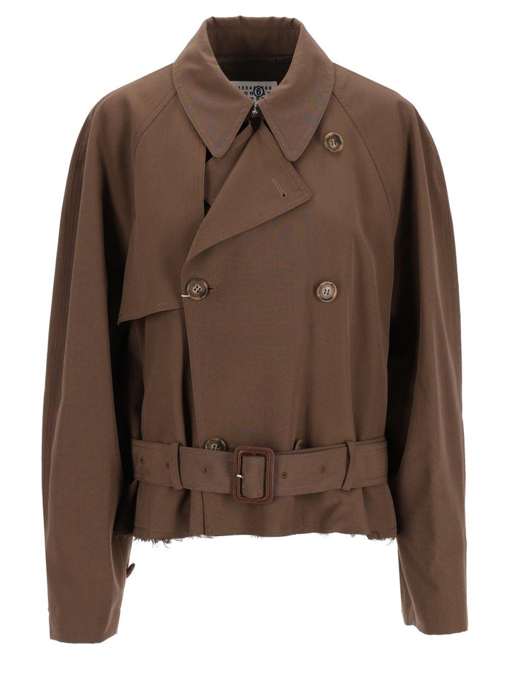 Mm6 Maison Margiela Sportsjacket Coats - Brown | dfd062d62090d14b08a4398d79aaea69e6af8d3f