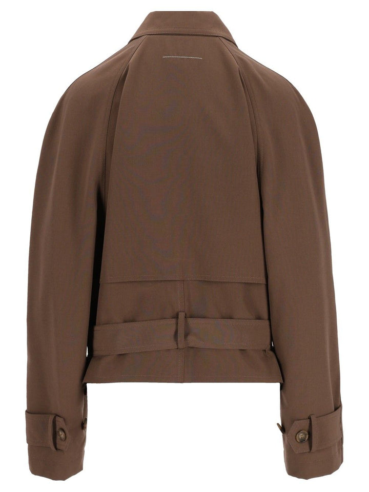 Mm6 Maison Margiela Sportsjacket Coats - Brown | 85bdf79cf3fca7701386a0237be731316201acb3