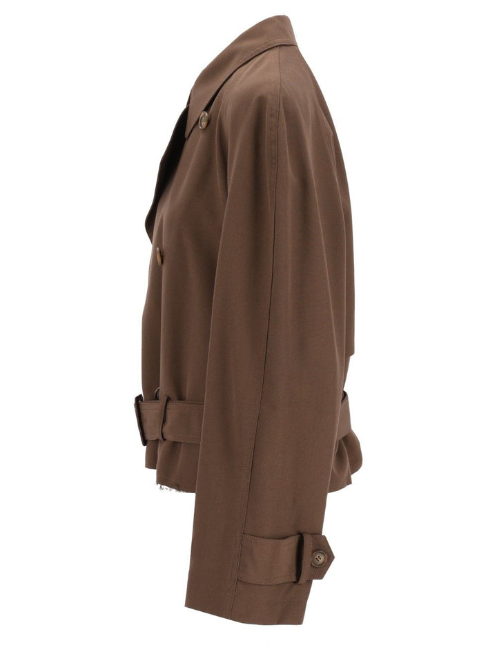 Mm6 Maison Margiela Sportsjacket Coats - Brown | 31bc0826f2aca881b2a4afadd13f7796413b1d2f