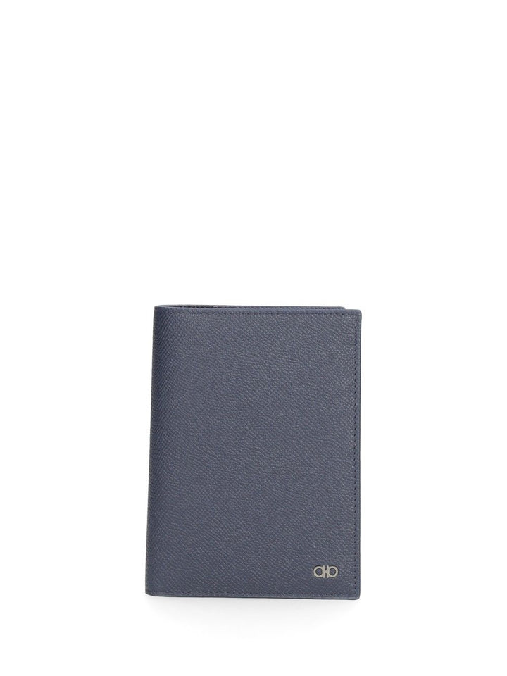 Ferragamo Gancini Compact Wallet Wallets - Blue | cb2b5acfd2a24d811bc34a8498d34ec4cd54b44f