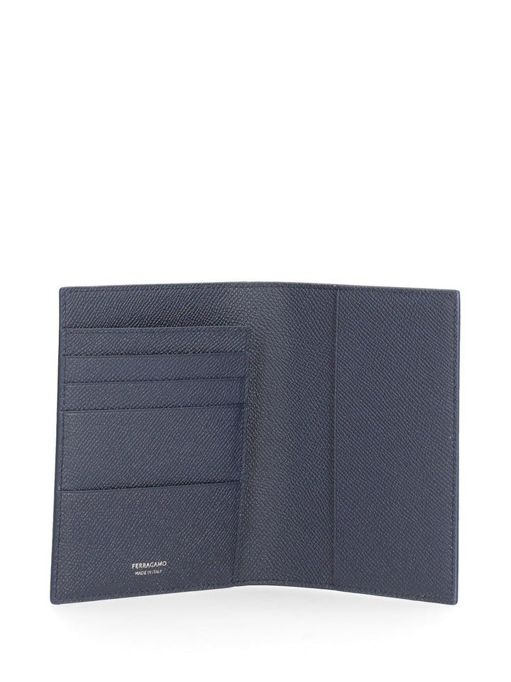 Ferragamo Gancini Compact Wallet Wallets - Blue | 01696eb6cc9f4d6d6662ae44a1eba252b2b493ad