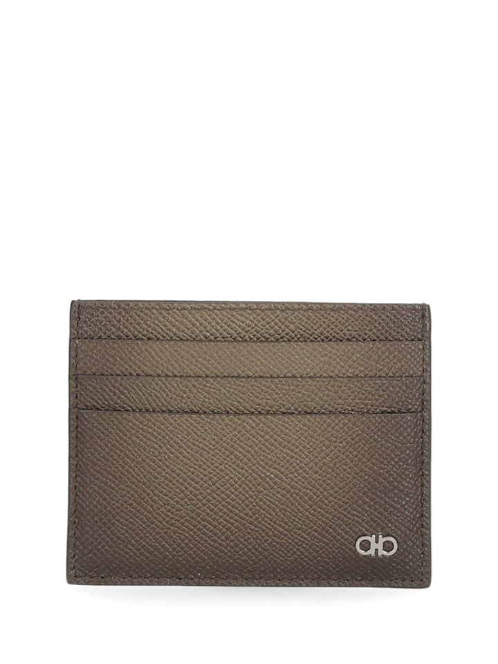 Ferragamo Micro Gancio 1/2 Vit New Gemini  New Olive/ Wallets - Brown | cd4c658839a7edffd566d358ca4680e340374fef