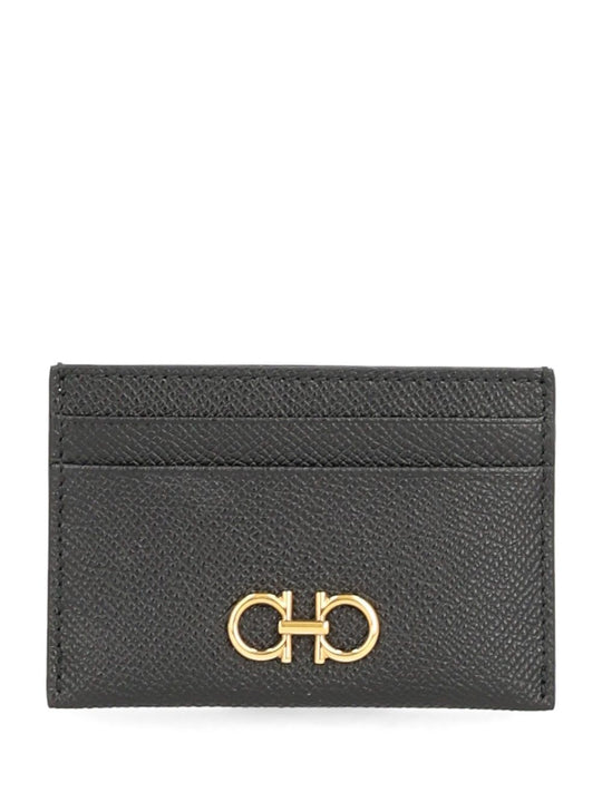 Gancini Card Holder Wallets Black