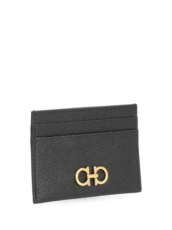 Ferragamo Gancini Card Holder Wallets - Black | c1187b4205902394fb23b8bfb5dca9369fa1d865