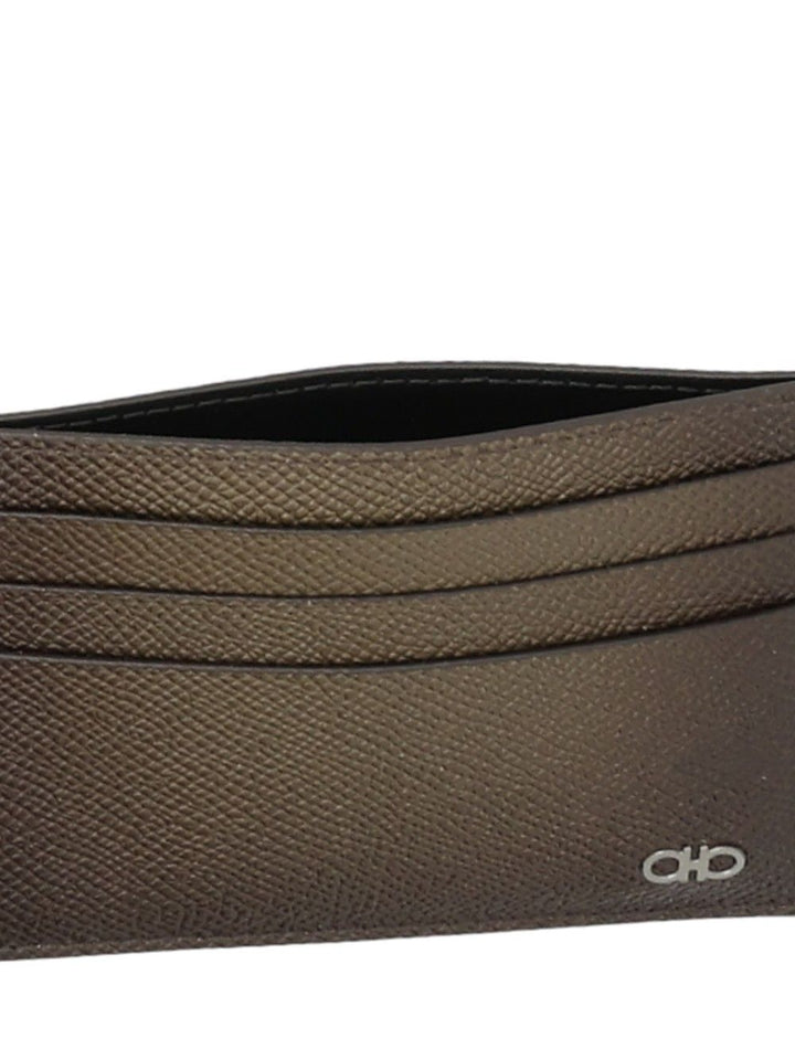 Ferragamo Micro Gancio 1/2 Vit New Gemini  New Olive/ Wallets - Brown | f9644d28a6d0bb63f075ff069996710e15d14734