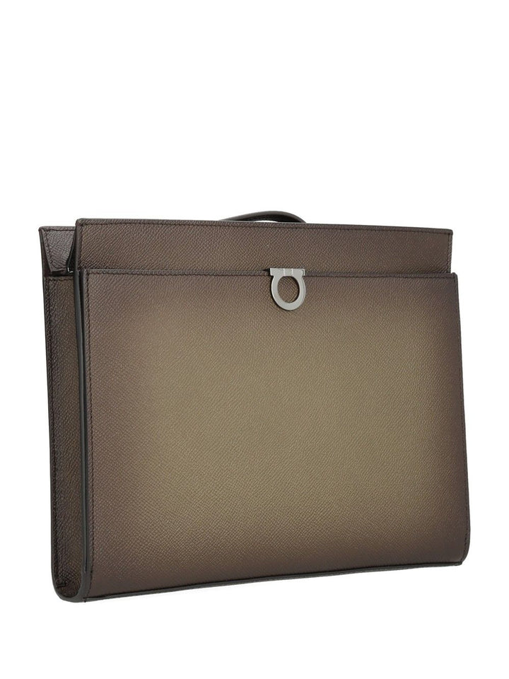Ferragamo Trading 1/2 Vit New Gemini  New Olive/ Small leather goods - Brown | d75e44295765a9771bfb10e644e2712aea8c57f8