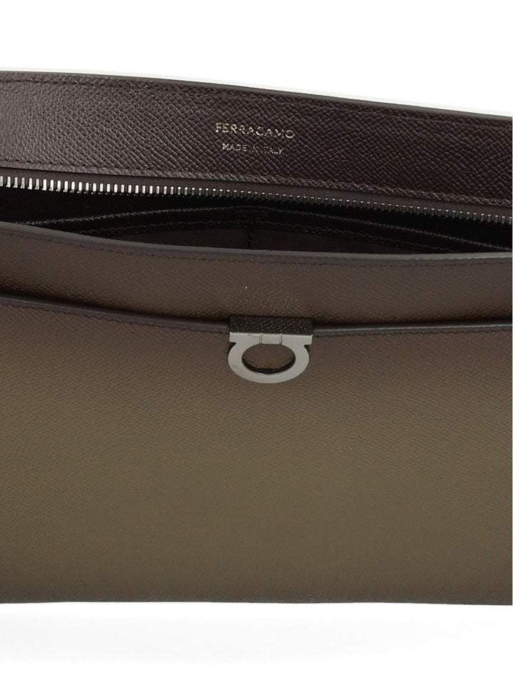 Ferragamo Trading 1/2 Vit New Gemini  New Olive/ Small leather goods - Brown | 720555dd6d7eddac2d6a405aa6d12cb9fb915931