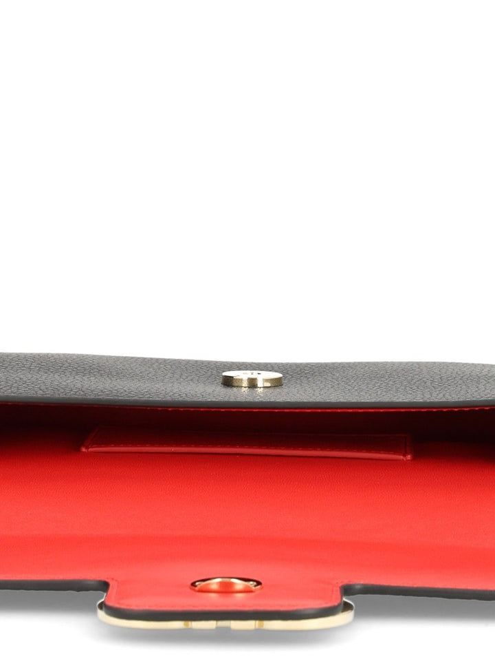 Ferragamo Double Gancio Grainy Bicolor Small leather goods - Black | 35d7e70fbecee7f7a88a3300e1fd85d28bdee709
