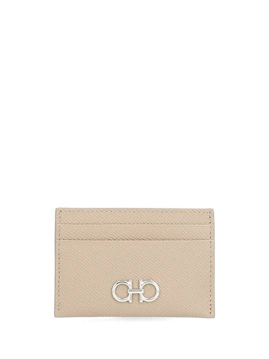 Gancini Credit Card Holder Wallets Beige
