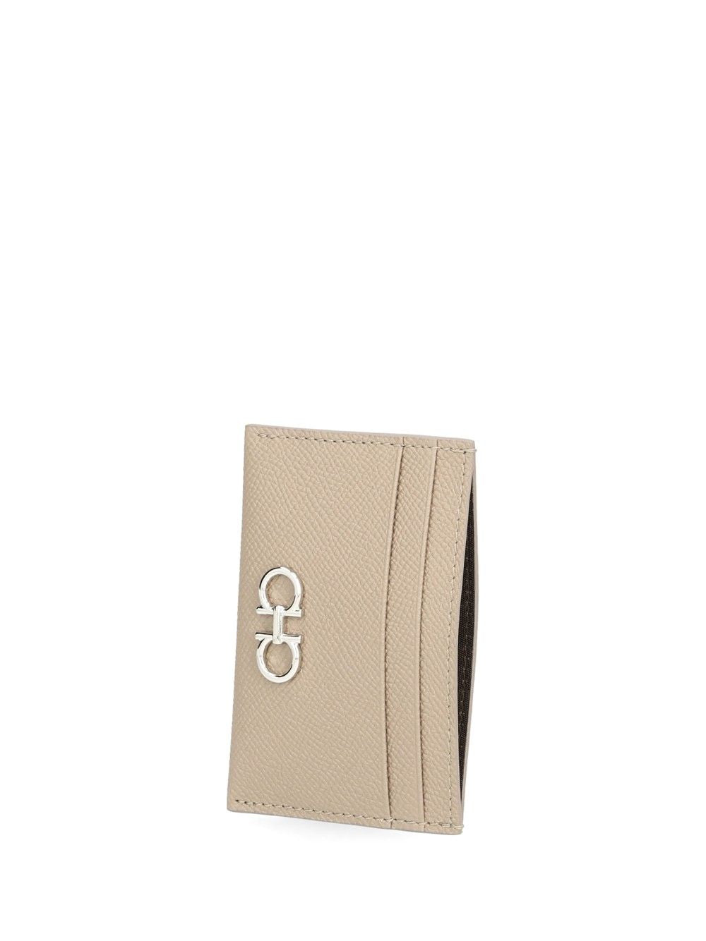 Ferragamo Gancini Credit Card Holder Wallets - Beige | b1fd106d867a280846a61147bf2bb99a37f893b3