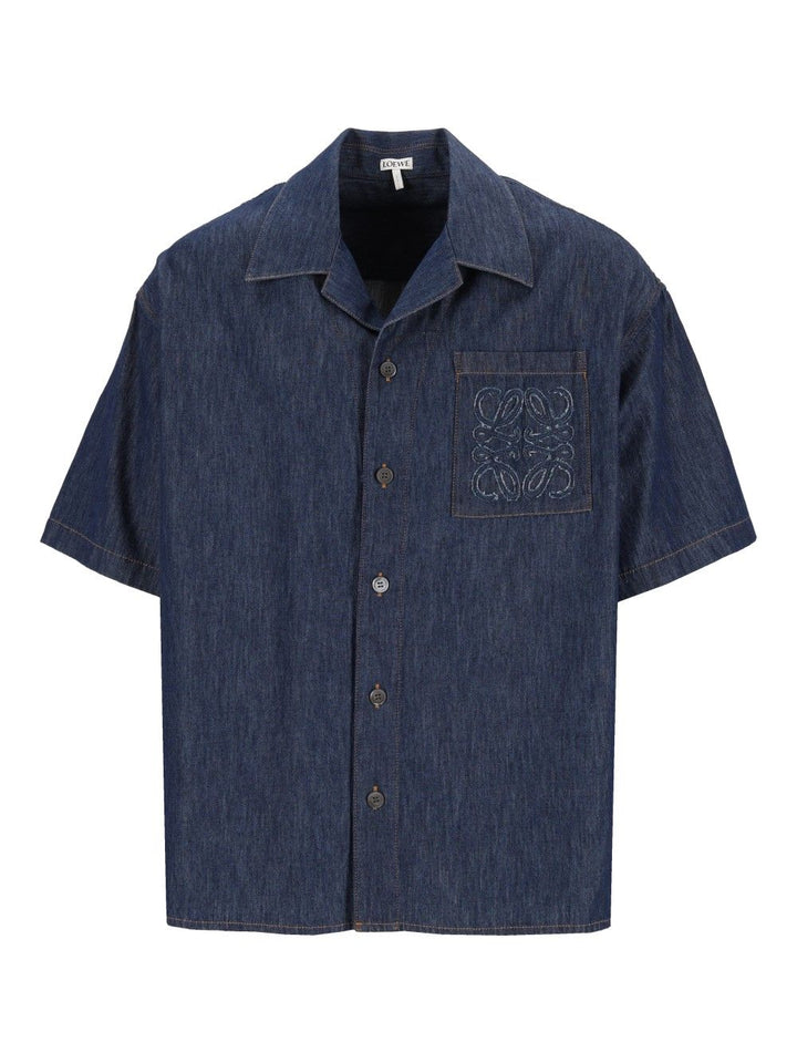 Loewe Short Sleeve Shirt Shirts - Blue | 091ab97e8800b8a3ea5f506e5729772ecb182337