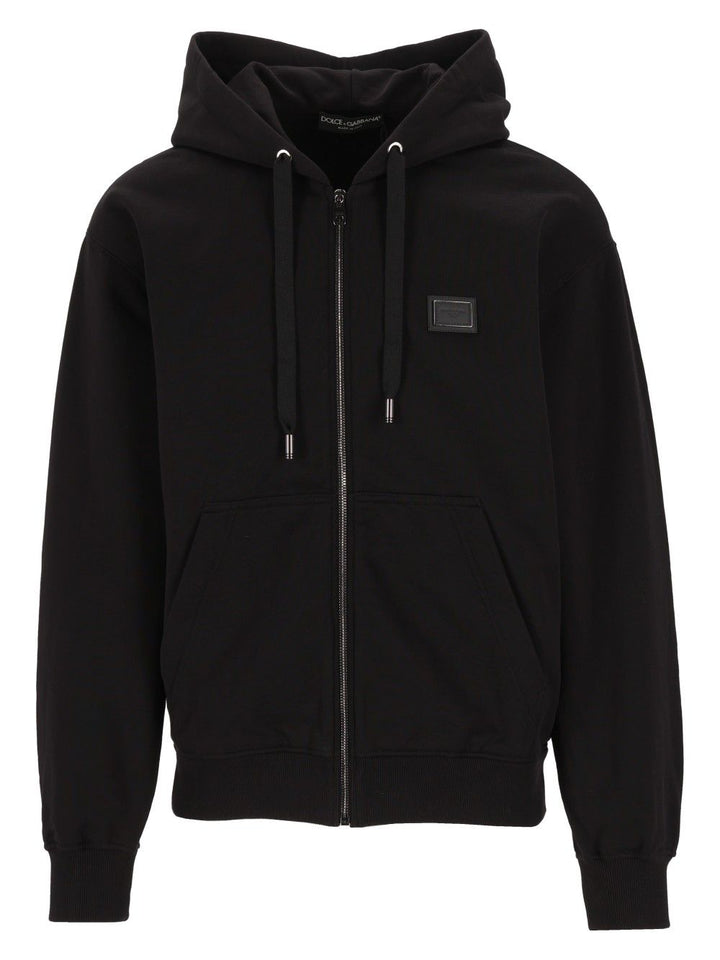 Dolce & Gabbana Cotton Hoodie Sweatshirts - Black | 693a1af844acf0d89a7893d8e09eac4656347a68