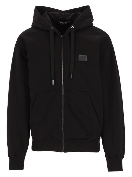 Cotton Hoodie Sweatshirts Black