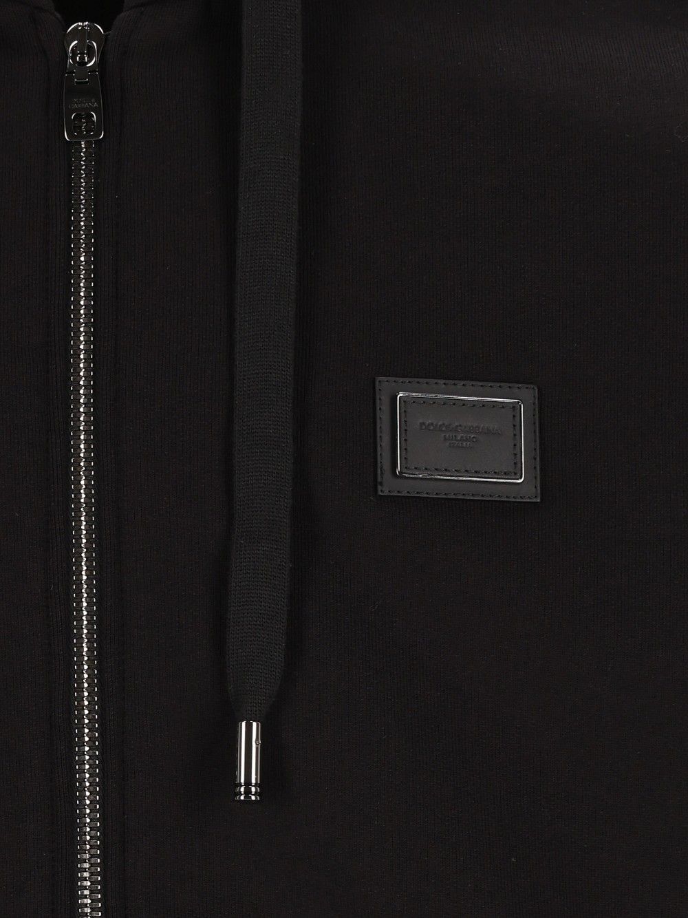 Dolce & Gabbana Hooded Zipped Sweater Sweatshirts - Black | 41af39d3ce717d60ee14de1b8af473faedd84677